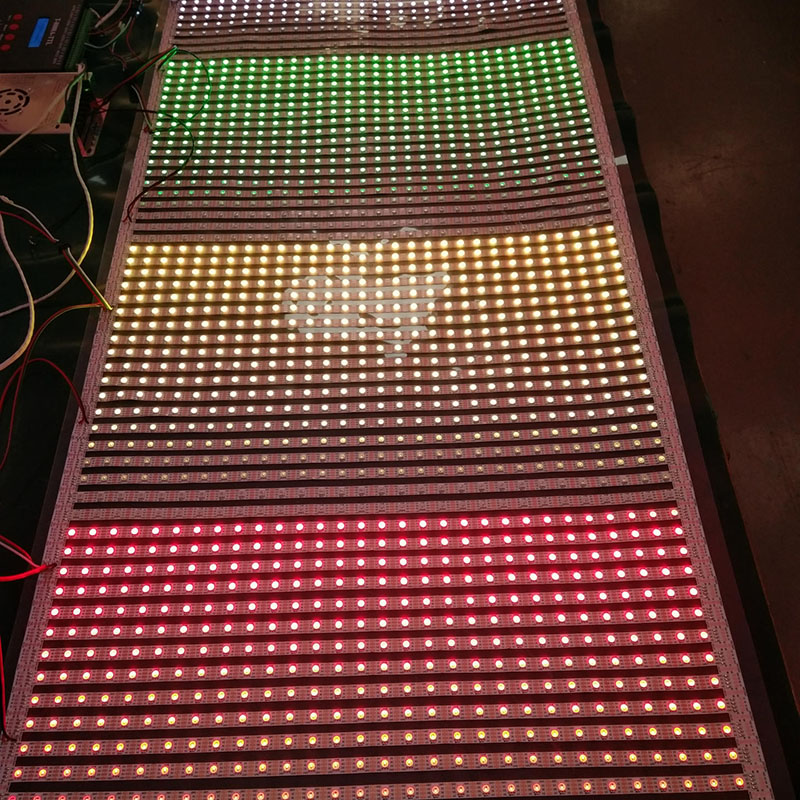 Customized 3.28x3.28 feet DC5V WS2812B Addressable Flexible Digital LED Screen - Cascadable 3600 LEDs Pixel Display Panel Customized 3.28x3.28 feet DC5V WS2812B Addressable Flexible Digital LED Screen - Cascadable 3600 LEDs Pixel Display Panel